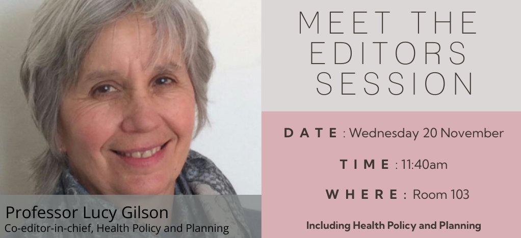 HealthPolicyPlanning (@hpp_lshtm) on Twitter photo Exciting first day at #HSR2024! If you attending the symposium, our co-editor-in-chief <a href="/Lucy_Gilson/">Lucy Gilson</a> will be taking part in a Meet the Editors session on 20 November at 11.40am in Room 103! Please do pop in and say hello 👋🏽
#HealthSystem #NagasakiUni <a href="/H_S_Global/">Health Systems Global</a> Exciting first day at #HSR2024! If you attending the symposium, our co-editor-in-chief <a href="/Lucy_Gilson/">Lucy Gilson</a> will be taking part in a Meet the Editors session on 20 November at 11.40am in Room 103! Please do pop in and say hello 👋🏽
#HealthSystem #NagasakiUni <a href="/H_S_Global/">Health Systems Global</a>