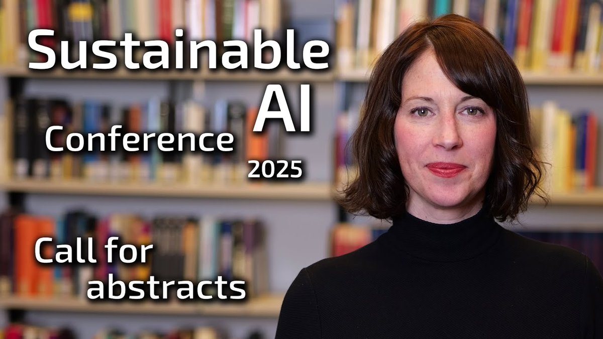 Prof. Aimee van Wynsberghe, Director of the Institute for Science and Ethics and the Bonn Sustainable AI Lab, is excited to announce the third Sustainable AI Conference, happening from September 16 to 18, 2025, in Bonn. Find more information here:
youtube.com/watch?v=OkKGta…