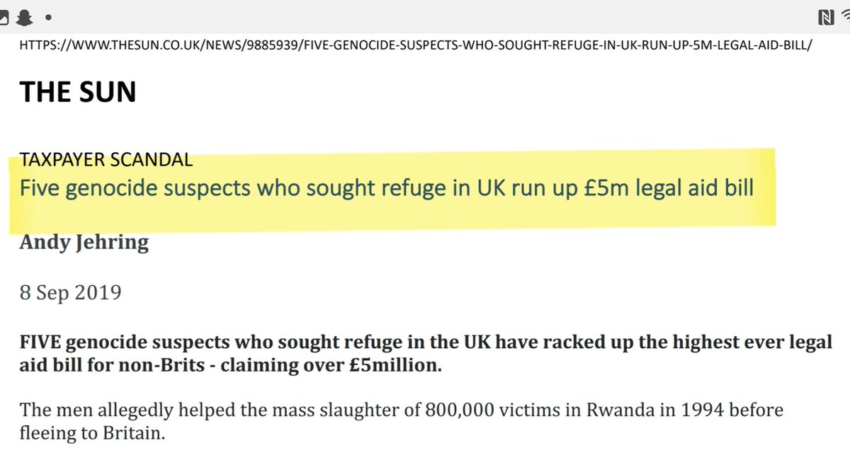jomickane's tweet photo. During the Rwandan genocide over 250,000 women and girls were raped on top of all the murders. Why the hell have we paid over £5 million in legal aid to stop 5 suspects being extradited to face trial in Rwanda 🤔 https://t.co/aPveqFGj5q