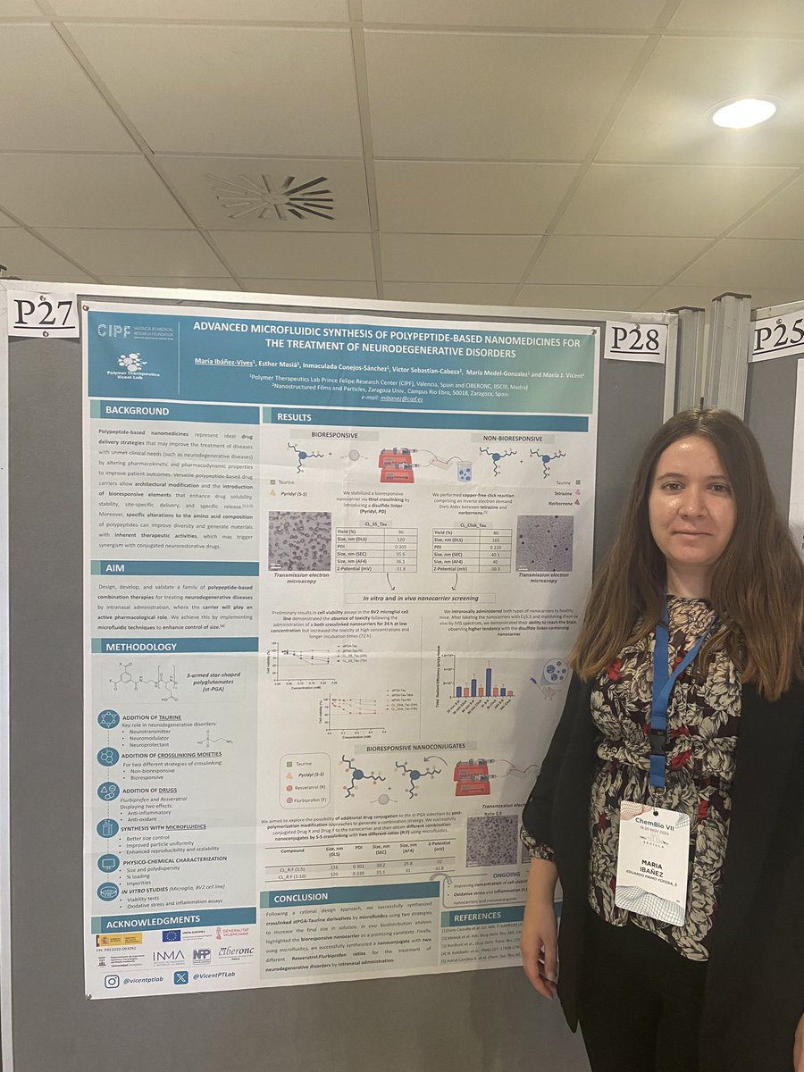MJVicentPTLab (@vicentptlab) on Twitter photo You can check our posters #ChemBioVII ⏩️P27: Advanced microfluidic synthesis of Polypeptide-based nanomedicines for the treatment of neurodegenerative disorders <a href="/MariaIbaViv97/">Maria Ibañez</a> <a href="/CIPFciencia/">CIPF</a> <a href="/GEqbioRSEQ/">Grupo QBio RSEQ</a> You can check our posters #ChemBioVII ⏩️P27: Advanced microfluidic synthesis of Polypeptide-based nanomedicines for the treatment of neurodegenerative disorders <a href="/MariaIbaViv97/">Maria Ibañez</a> <a href="/CIPFciencia/">CIPF</a> <a href="/GEqbioRSEQ/">Grupo QBio RSEQ</a>