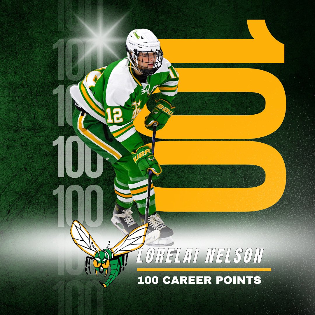 Another day, another HUGE milestone!!! 🤩 CONGRATS to Lorelai Nelson on reaching 100 career points over the weekend! We couldn’t be more proud of you for this amazing accomplishment, Lolo!! 🐝💚
