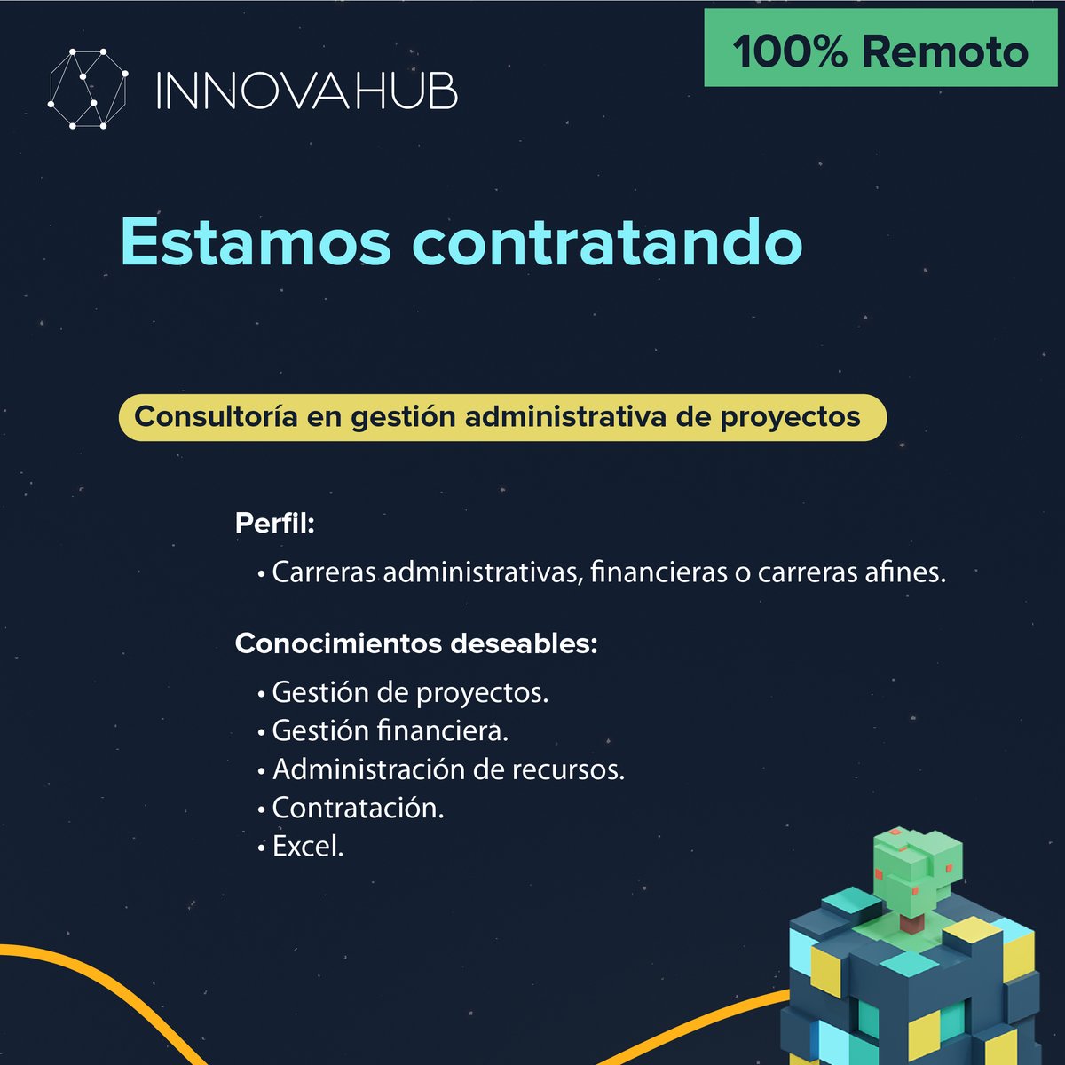 InnovaHubCol's tweet image. 📌 ¿Te interesa? Te invitamos a completar el formulario para postularte y sumarte al equipo de InnovaHub. 
👉 forms.gle/NZCXY7cGU2aQh3…