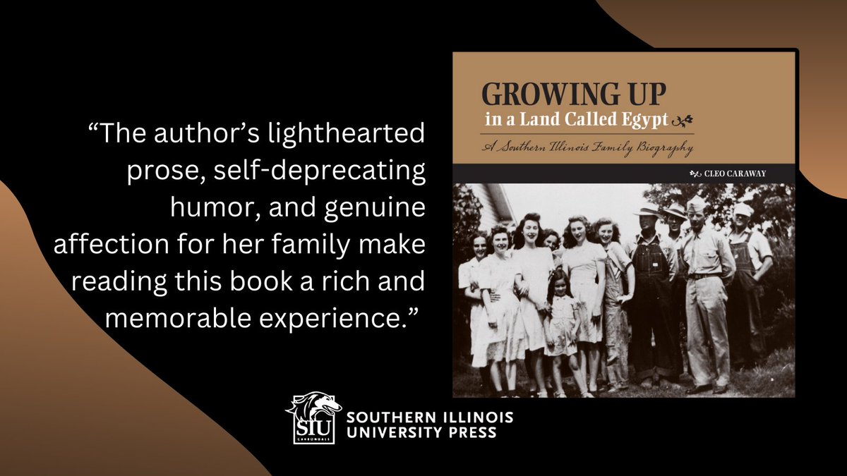 A refreshingly different view of the period and is certain to be embraced by southern Illinois natives as well as anyone interested in the experiences of a rural family that thrived despite the difficult times.

siupress.com/9780809329465/…

#memoir #southernillinois #murphysboro