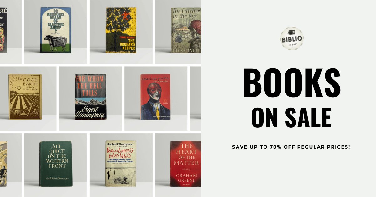 This gifting season (and always), it's essential to support independent bookstores.

🎁✨ Let's get holiday-ready with this special book sale campaign offered by our indie booksellers. Discounts up to 70% off! biblio.com/book-sales?aid…
