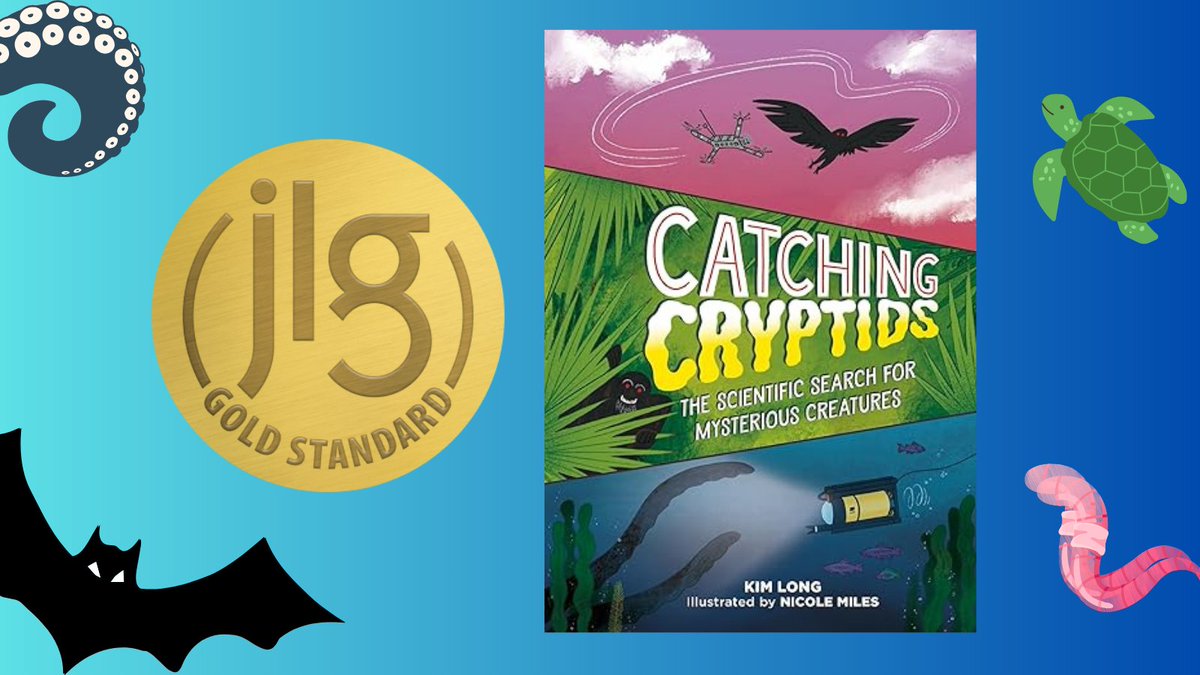 Absolutely thrilled to announce that Catching Cryptids is a Junior Library Guild Gold Standard Selection! Thanks @juniorlibraryguild! Releases on May 6, 2025, and available for preorder now! #JLGSelection #kidlit #MG #librarians #teachers #STEM