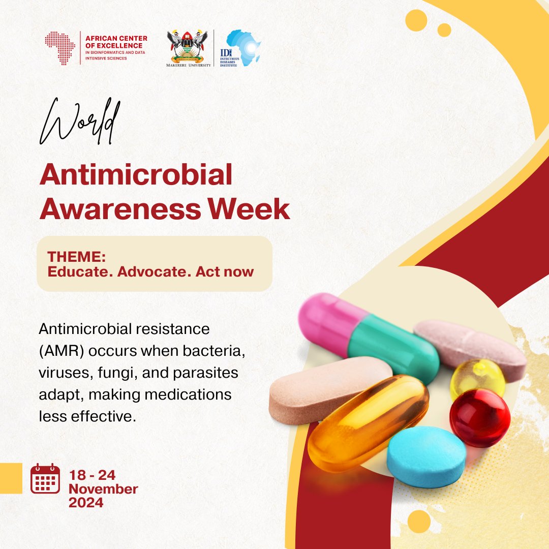 Antimicrobial resistance is weakening once-reliable treatments against infections. It’s a silent threat we can tackle by using antibiotics responsibly. Let’s act together now to protect our health and the health of future generations.
#WAAW2024
#EducateAdvocateActNow