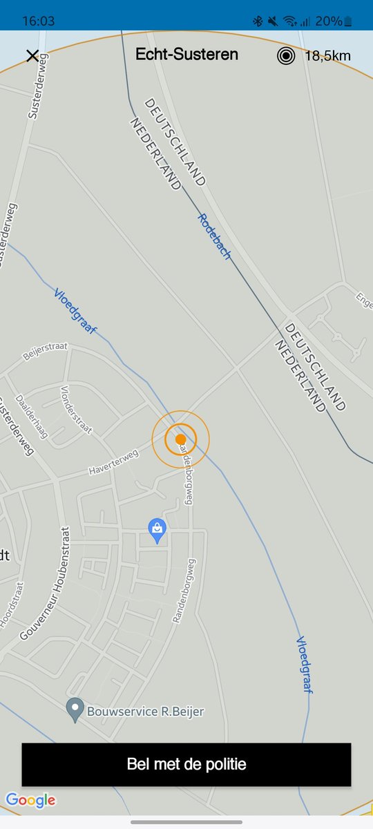 112 melding Vermissing van man in Nieuwstadt, Gelders Overkwartier