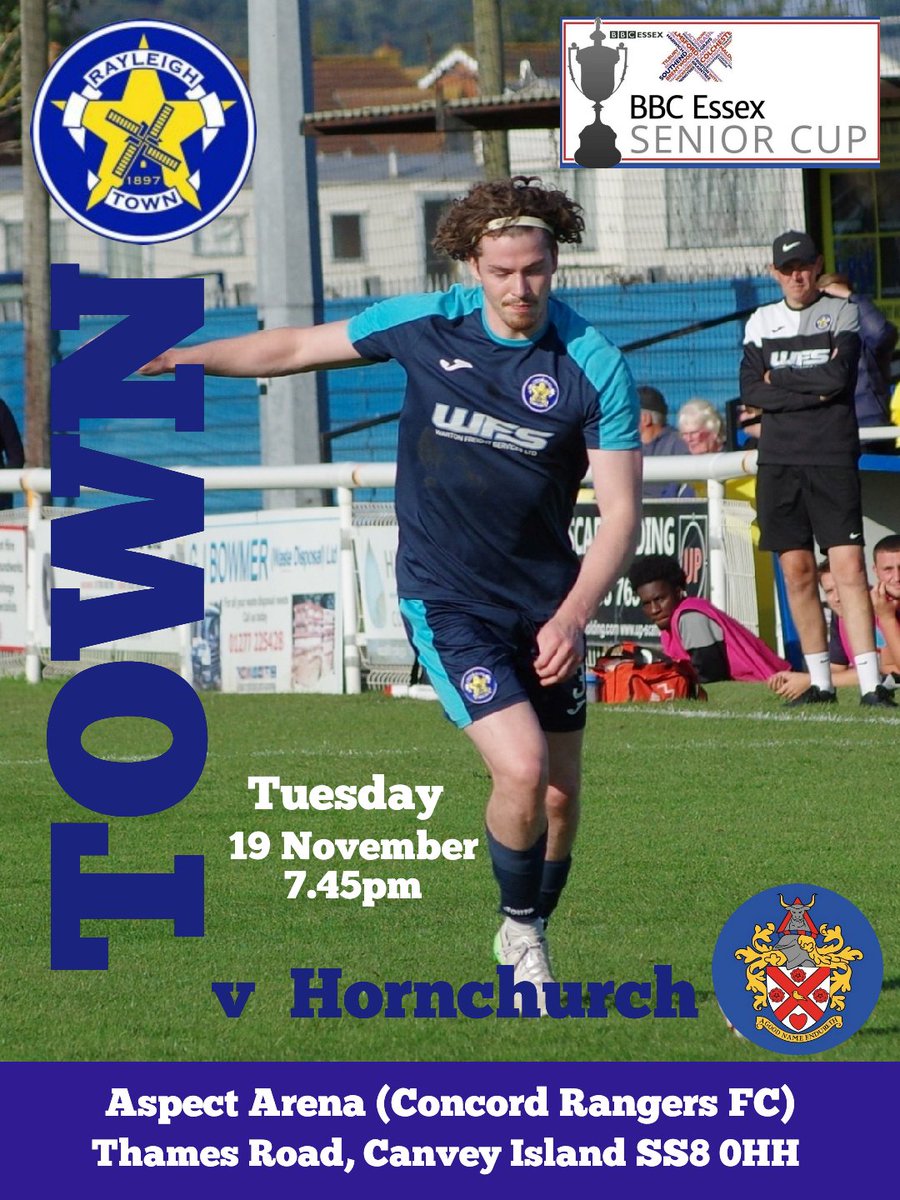 RayleighTownFC1's tweet image. RTFC v @HornchurchFC
Tomorrows matchday programme can be found on our website or via this link pitchero.com/clubs/rayleigh…