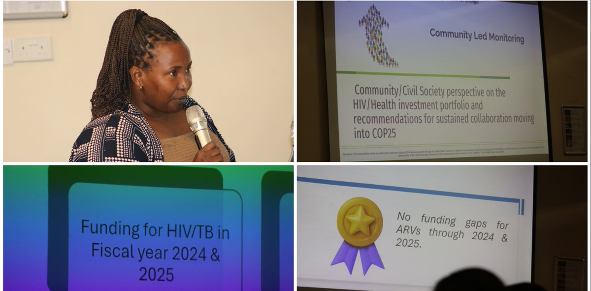 ICWEA (@icweastafrica) on Twitter photo #Thread
1/1
Beatrice Ajonye (<a href="/bajonye/">beatrice ajonye</a>), CLM Project Coordinator, presents #CLM_CSO feedback on unfunded HIV & TB priorities to guide health investments, sustainability plans, & collaborations for #COP25 & beyond.
Cc: <a href="/PEPFAR/">PEPFAR</a> <a href="/UNAIDS_UG/">UNAIDS Uganda</a> <a href="/aidscommission/">Uganda AIDS Commission</a>
#CommunityActions4Change #Thread
1/1
Beatrice Ajonye (<a href="/bajonye/">beatrice ajonye</a>), CLM Project Coordinator, presents #CLM_CSO feedback on unfunded HIV & TB priorities to guide health investments, sustainability plans, & collaborations for #COP25 & beyond.
Cc: <a href="/PEPFAR/">PEPFAR</a> <a href="/UNAIDS_UG/">UNAIDS Uganda</a> <a href="/aidscommission/">Uganda AIDS Commission</a>
#CommunityActions4Change
