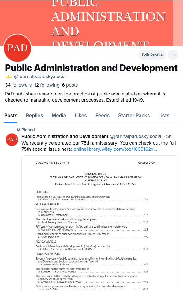 Public Admìnistration and Development tweet media