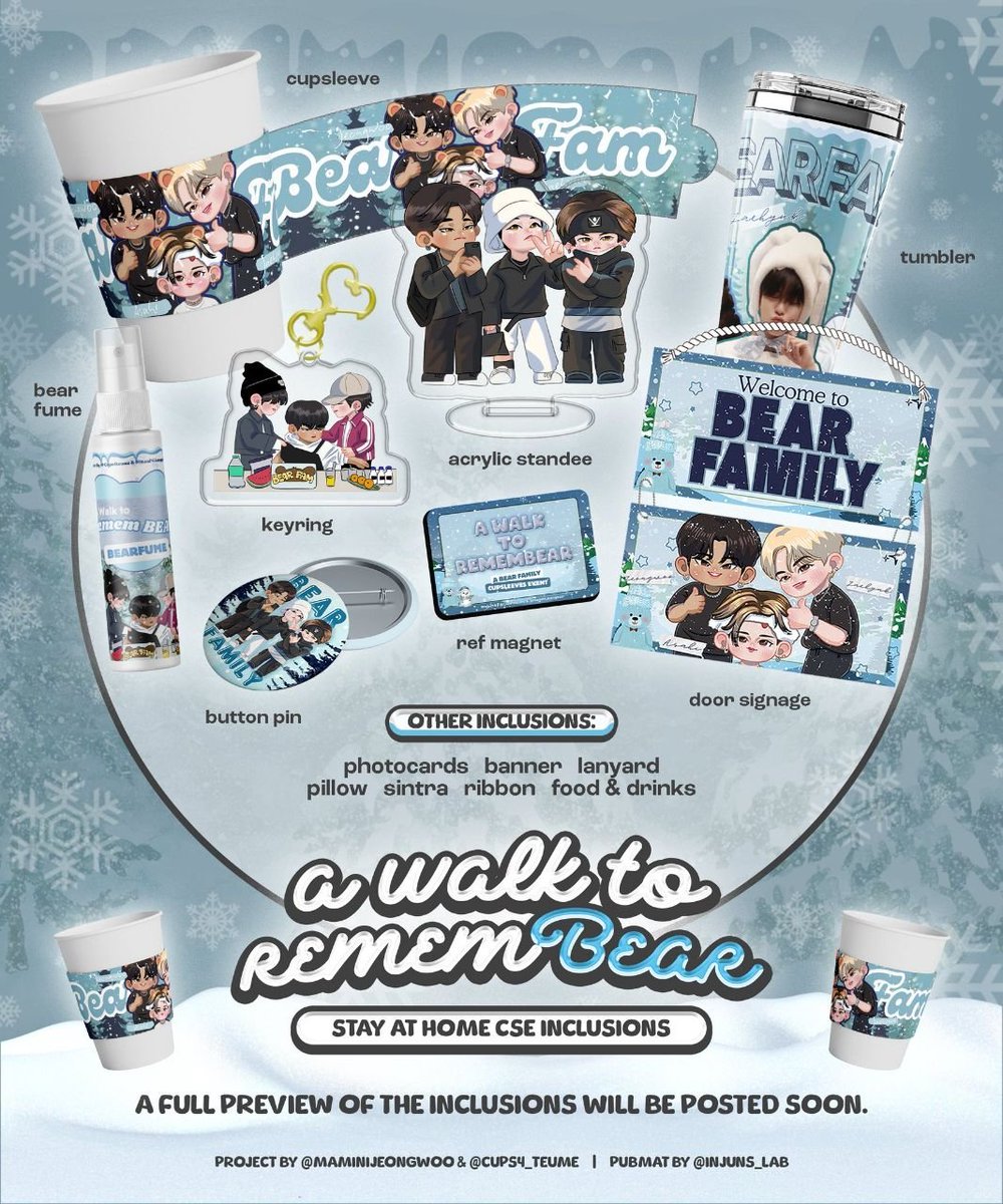 MamiNiJeongwoo's tweet photo. The cutest CSE kits are coming to town!โ
Are you all ready to welcome BEARFAM to your door? Our Stay-at-Home CSE Kits are here to deliver the magic! โจ
https://t.co/HJpy08UfGA
#AwalktorememBEAR
#JAEHYUK #ASAHI #JEONGWOO
#์ ์ฐ #์์ฌํ #์ฌํ https://t.co/ORvRlIOpyD