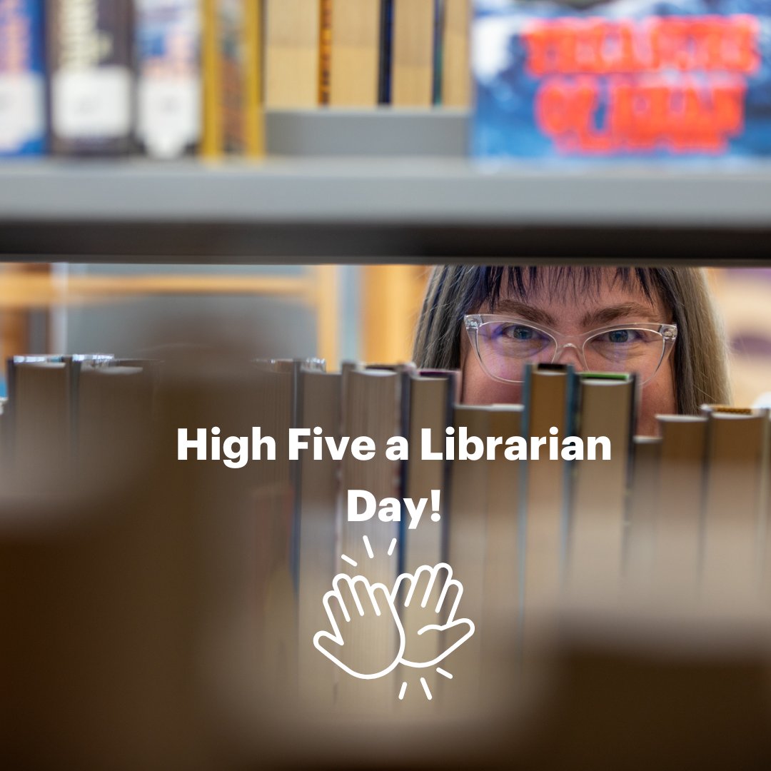 PRLsystem's tweet photo. Thank your #librarian for all the great things your #library does for your community! Librarians help make our libraries work well and it's time to give them a High Five! 
#HighFiveALibrarianDay #HighFive https://t.co/viCBC91NjI