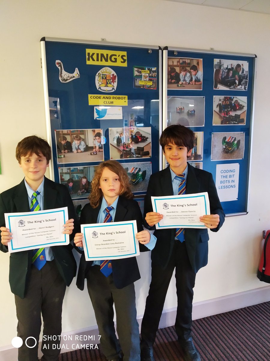 KingsCSITBUS's tweet photo. Winners of the House Coding Competition. Congratulations to River Dangel, Noah Oxley, Riley Ryan-Stansbie, Jaxson Ganciu, Henri Rodgers and Emrys Brandon Lory-Romaine #SCRATCH #KingsSchoolOSM https://t.co/f2qVf5z2tY