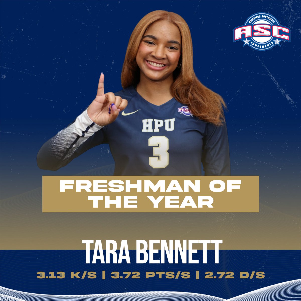 We're excited to announce that Tara Bennett has been named the ASC Freshman of the Year! Way to go Tara! #Stingem