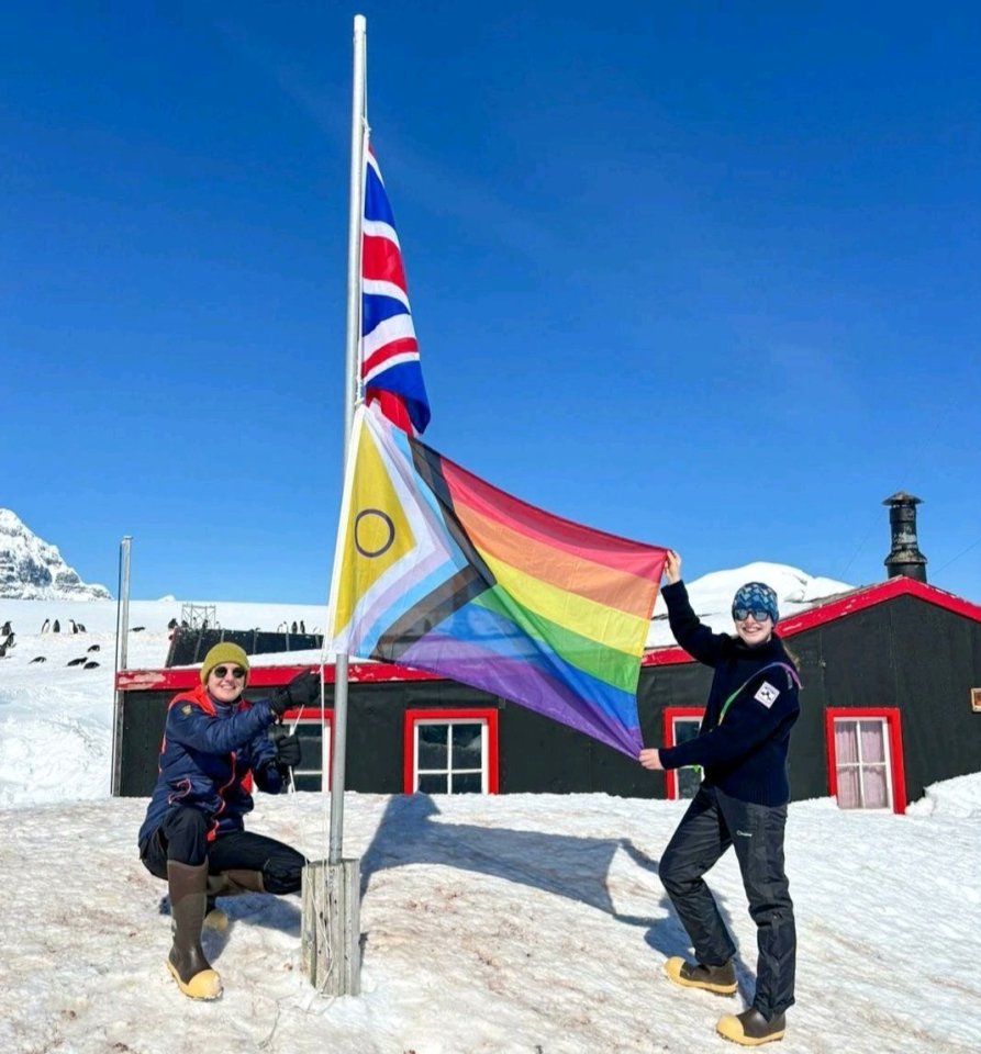 The rainbow shines even brighter over the Polar Regions 🌈❄ 
 
Today marks this year’s #PolarPride. ️Started by the UK, this is now a truly international celebration of the contribution of LGBTQ+ polar researchers 🏳️‍🌈