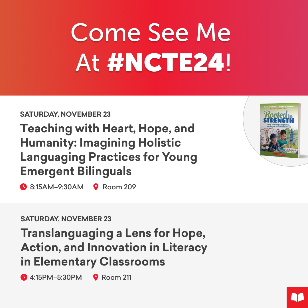 Laura Ascenzi-Moreno (@ascenzimoreno) on Twitter photo If you are going to <a href="/ncte/">National Council of Teachers of English (NCTE)</a> and you are interested in translanguaging and literacies, come to our sessions! Also transitioning to: bsky.app/profile/ascenz… If you are going to <a href="/ncte/">National Council of Teachers of English (NCTE)</a> and you are interested in translanguaging and literacies, come to our sessions! Also transitioning to: bsky.app/profile/ascenz…