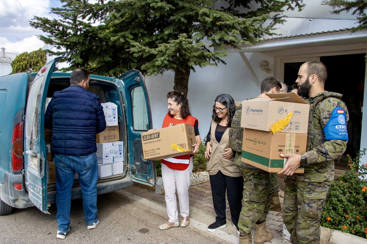 Our peacekeepers work with UN partners and NGOs to facilitate the donation of essentials to displaced families, like blankets, mattresses, food, water, medicines, and other relief items. We continue to help ensure safe access to humanitarian aid for those in need.