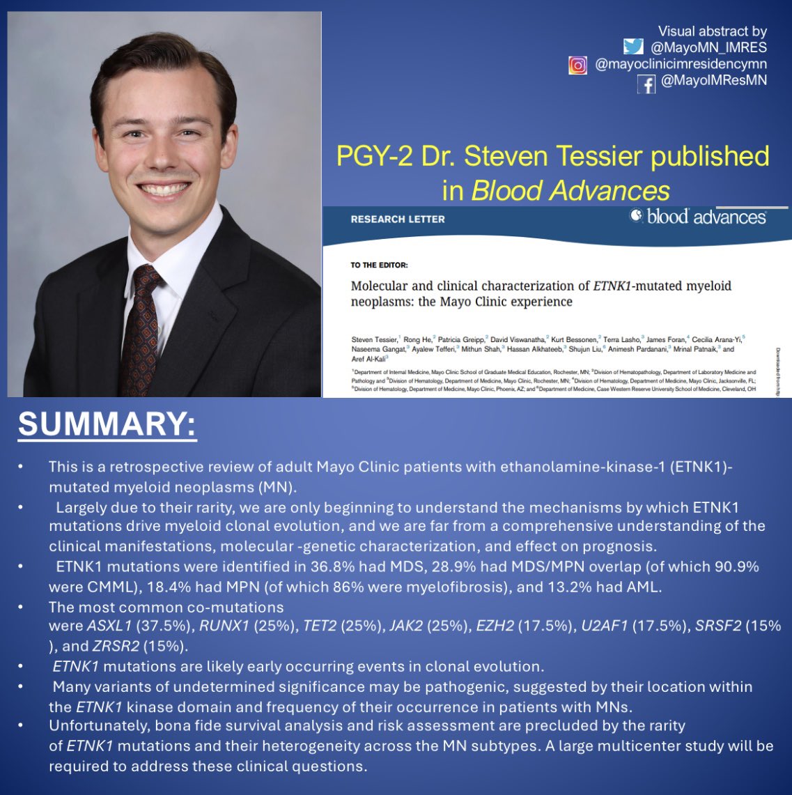 Mayo Clinic Internal Medicine Residency Rochester (@mayomn_imres) on Twitter photo Happy #ManuscriptMonday featuring a publication by PGY2 Dr. Tessier!! <a href="/CaThompsonMD/">Carrie Thompson, MD</a> ✨📚 Happy #ManuscriptMonday featuring a publication by PGY2 Dr. Tessier!! <a href="/CaThompsonMD/">Carrie Thompson, MD</a> ✨📚