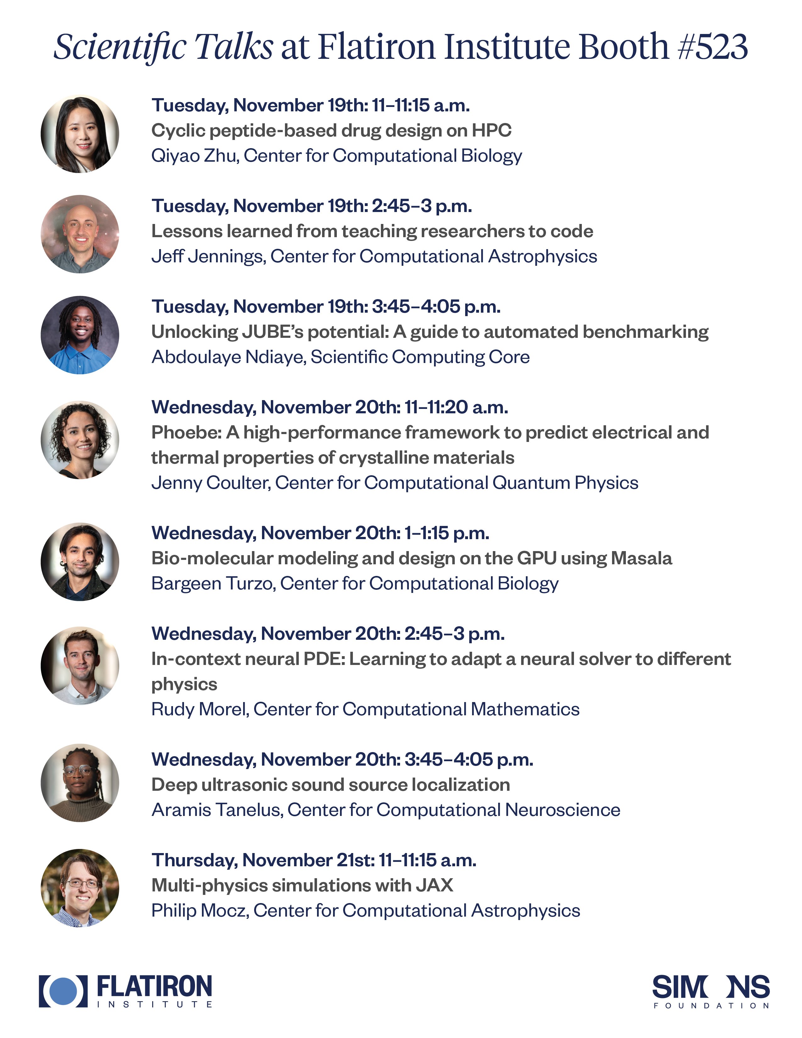 Flatiron Institute on X: &ldquo;Attending #SC24 this week? Come to one 