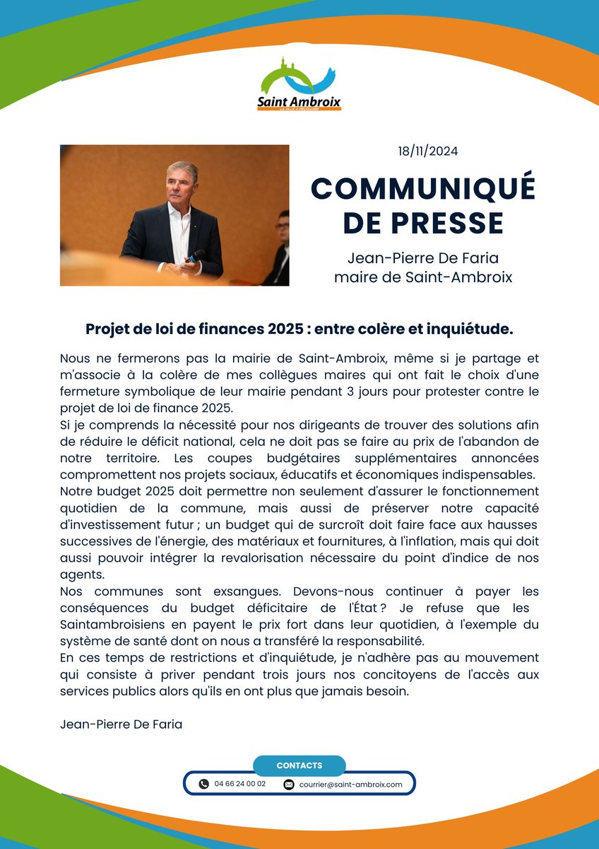 Projet de loi de finances 2025 : entre colère et inquiétude !

<a href="/PetitesVilles/">Petites Villes de France</a>