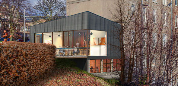 This project in #Dundee caught our eye this week - converting former public toilets into a new cafe building with an external decking area linking the cafe, park and street: tinyurl.com/2d8wjpb3