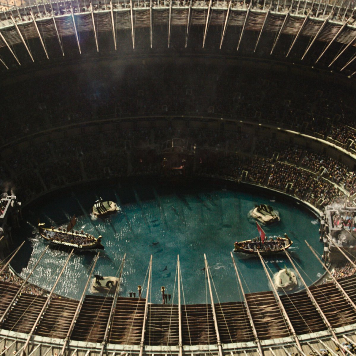 Still thinking about how they got them sharks (and water) in the Colosseum. 
#Gladiator2