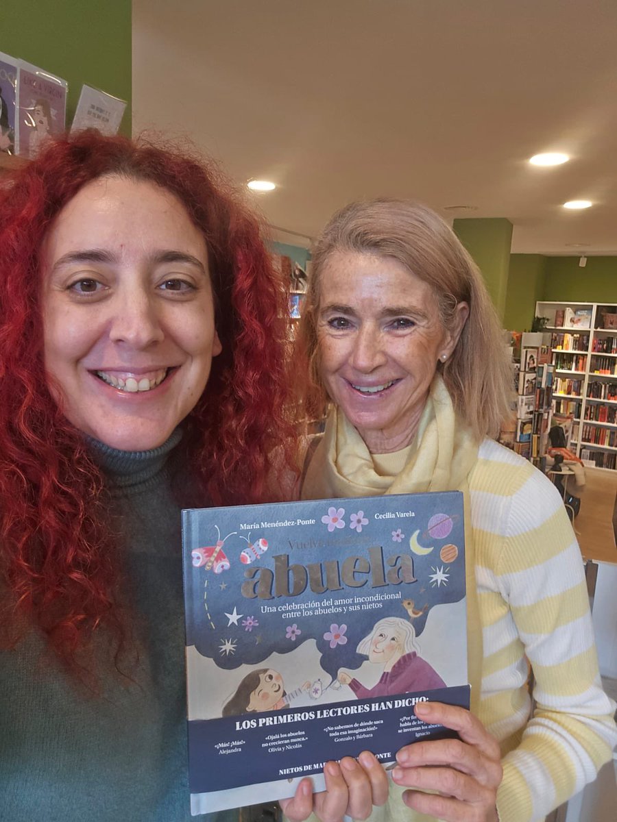 Con @ayalguita y @evaclementeilustradora en @libreriaserendipias, donde el sábado presenté “Vuelve mañsna, abuela”, de @duomoinfantiljuvenil. Como siempre, fue un placer estar con ellas. ❤️