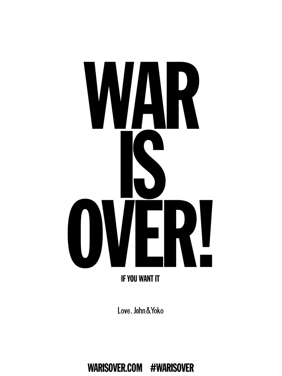 johnlennon's tweet photo. WAR IS OVER! IF YOU WANT IT.
→ https://t.co/ewAR2tBmcw
Download, print and display these posters in your window, school, workplace, car and elsewhere. 
Post them on your Social Media feeds. 
Send them as postcards to your friends. 
We say it in so many ways, but we are one.
#WARISOVER #WARISOVERIFYOUWANTIT