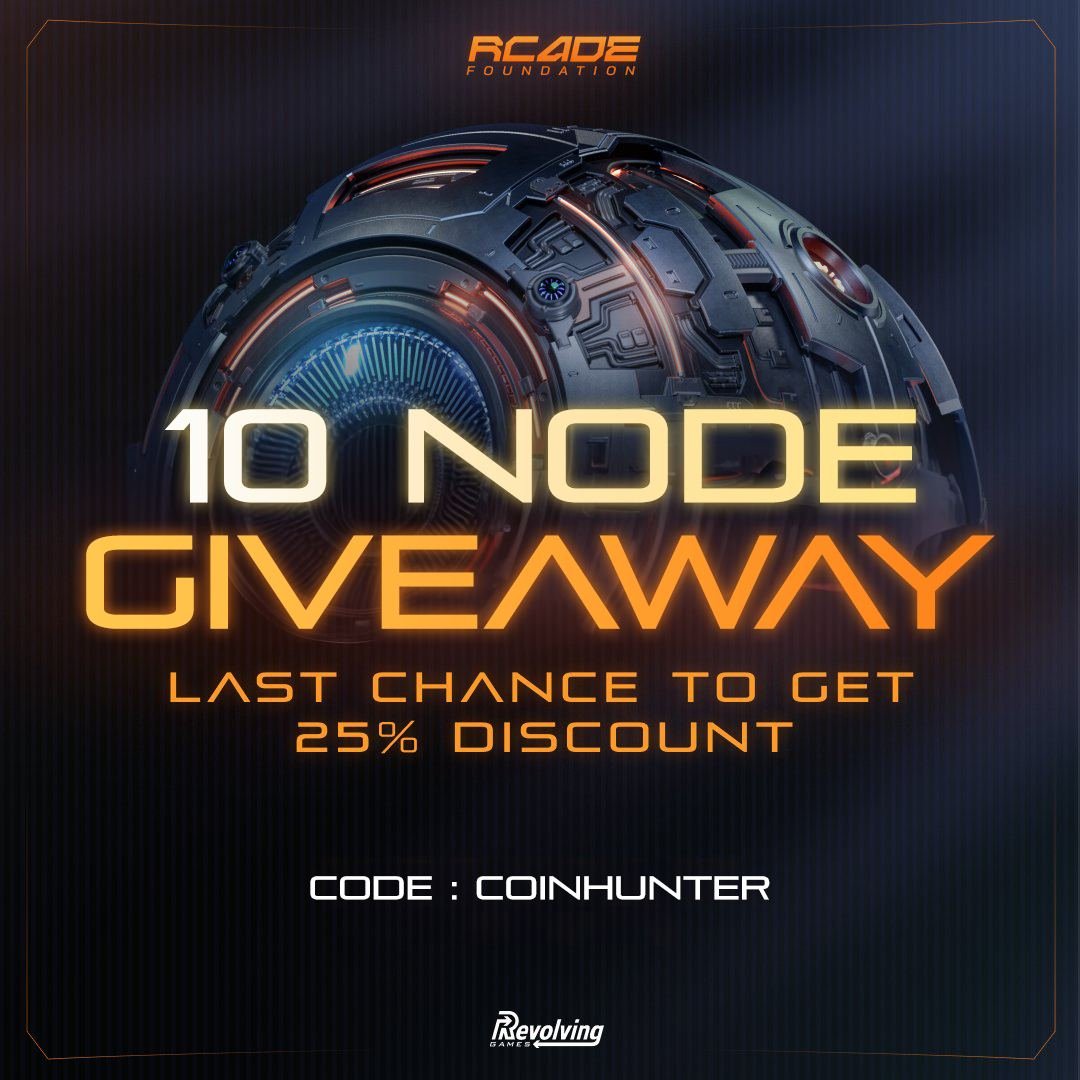 Coin Hunter (@bycoinhunter) on Twitter photo 🕹 10 RCADE NODE GIVEAWAY
RT and tag 2 real friends!
Just it!⚡️
🎮Big games, big players
<a href="/PanteraCapital/">Pantera Capital</a>, <a href="/animocabrands/">Animoca Brands</a>, <a href="/PolygonVentures/">P2 Ventures</a>, <a href="/SeedifyFund/">Seedify</a> and more!
Etkinlik için RT yapıp, 2 gerçek arkadaşınızı etiketlemelisiniz. Node rehberim ise aşağıda⤵️ 🕹 10 RCADE NODE GIVEAWAY
RT and tag 2 real friends!
Just it!⚡️
🎮Big games, big players
<a href="/PanteraCapital/">Pantera Capital</a>, <a href="/animocabrands/">Animoca Brands</a>, <a href="/PolygonVentures/">P2 Ventures</a>, <a href="/SeedifyFund/">Seedify</a> and more!
Etkinlik için RT yapıp, 2 gerçek arkadaşınızı etiketlemelisiniz. Node rehberim ise aşağıda⤵️