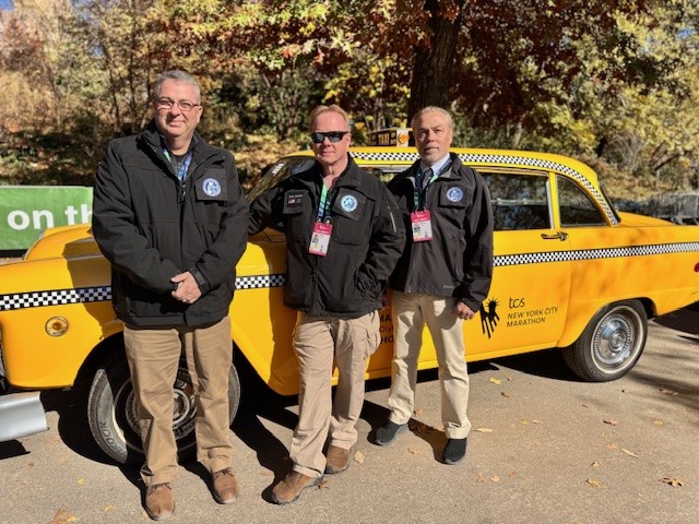 CISAgov's tweet photo. 👟🥇 We kicked off Critical Infrastructure Security and Resilience Month with our federal, state, and local partners at the @NYCMarathon! Learn more about how we work to secure public gatherings to #BeResilient at https://t.co/F7aS9nfKK1 https://t.co/ZAnBXewoyZ