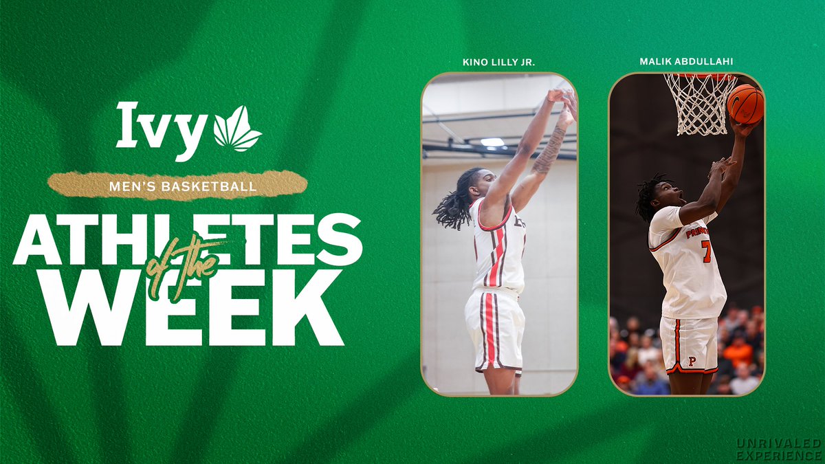 Ivy League (@ivyleague) on Twitter photo Following strong weeks, <a href="/BrownU_MBB/">Brown Men's Basketball</a>'s Kino Lilly Jr. (player) and <a href="/PrincetonMBB/">Princeton Men’s Basketball</a>'s Malik Abdullahi (rookie) earned Ivy men's basketball weekly honors. 🌿🏀
📰 » ivylg.co/MBB111824 Following strong weeks, <a href="/BrownU_MBB/">Brown Men's Basketball</a>'s Kino Lilly Jr. (player) and <a href="/PrincetonMBB/">Princeton Men’s Basketball</a>'s Malik Abdullahi (rookie) earned Ivy men's basketball weekly honors. 🌿🏀
📰 » ivylg.co/MBB111824