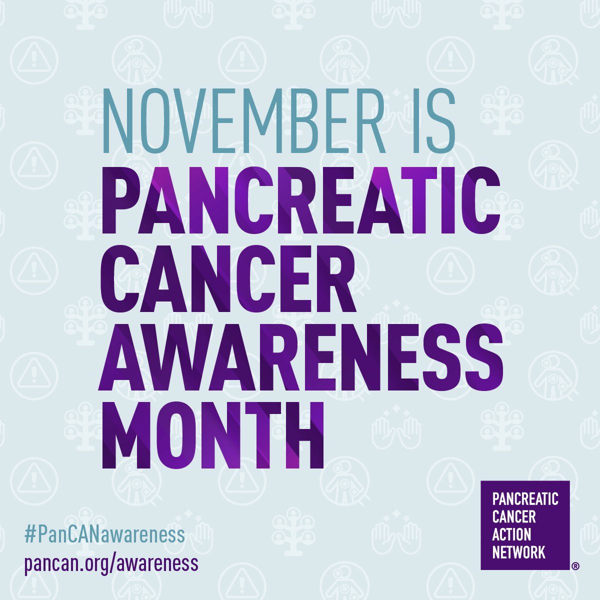 Early detection! Understanding the risks, symptoms and your family history could save your life. 📷📷 Learn more at pancan.org/awareness | #PanCANawareness.