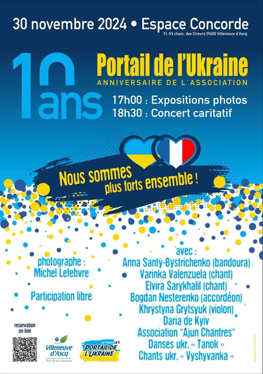 Nous fêtons nos 10 ans à l'Espace concorde à VdA rejoignez nous  !
facebook.com/events/3917046…
Prenez vos billets : helloasso.com/associations/p…