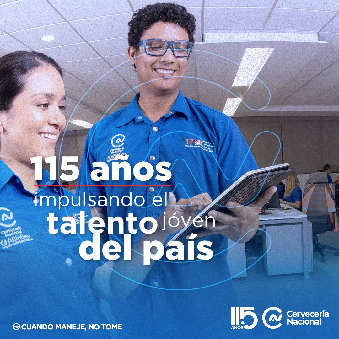 En Cervecería Nacional llevamos 115 años impulsando el talento joven de Panamá. Con programas como Talento Cervecería, construimos el futuro de la mano de las nuevas generaciones. Porque somos Más que una cervecería… por 115 años más. 💪🇵🇦