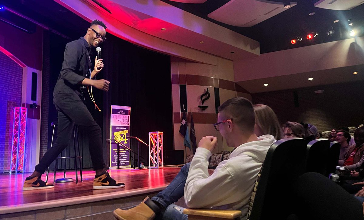 Minnesota State Mankato (@mnsumankato) on Twitter photo Zimbabwean stand-up comedian Learnmore Jonasi, a 2024 finalist in “America’s Got Talent” was one of three comics who performed Nov. 16 in Ostrander Auditorium. Joining him for the comedy trifecta were Matt Banwart and Wolfgang Hunter. <a href="/learnmorejonasi/">Learnmore Jonasi</a> <a href="/MattBanwart/">Matt Banwart</a> Zimbabwean stand-up comedian Learnmore Jonasi, a 2024 finalist in “America’s Got Talent” was one of three comics who performed Nov. 16 in Ostrander Auditorium. Joining him for the comedy trifecta were Matt Banwart and Wolfgang Hunter. <a href="/learnmorejonasi/">Learnmore Jonasi</a> <a href="/MattBanwart/">Matt Banwart</a>