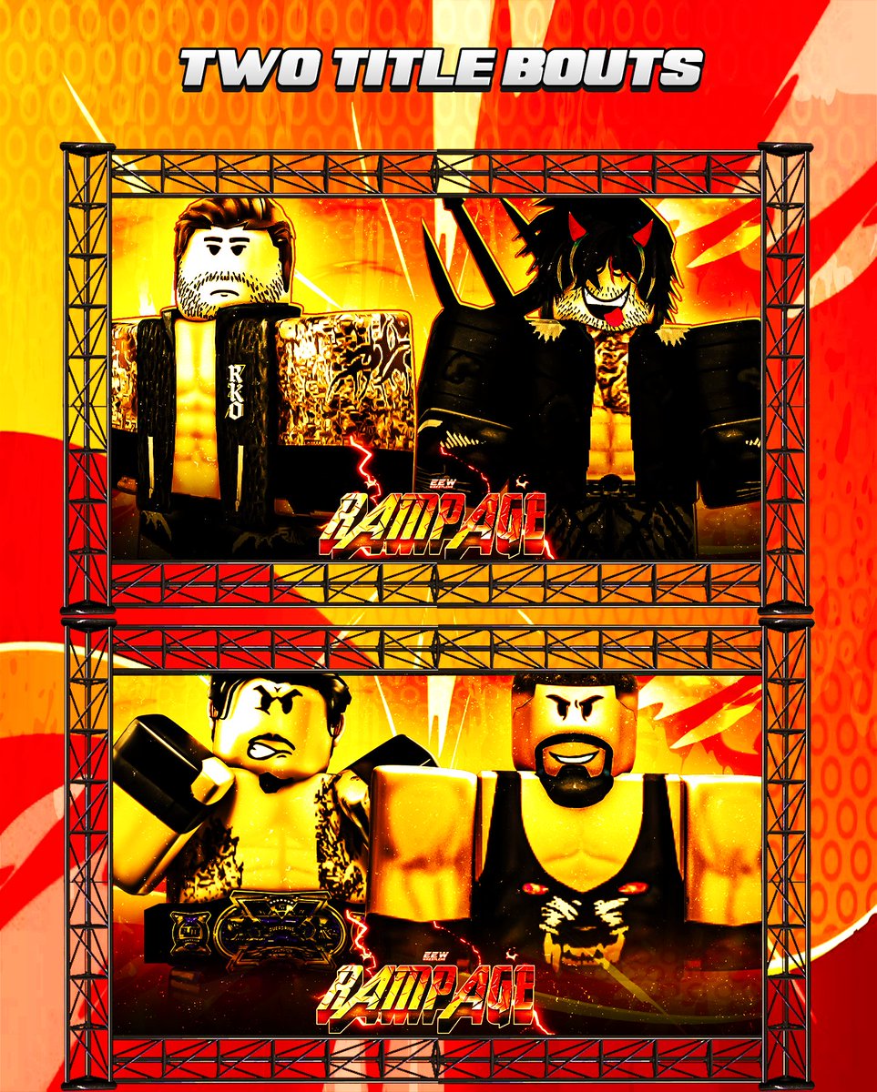 Just in!

Following #EEWMITB, two title bouts are set for #EEWRampage! The USC is on the line between new champion <a href="/ybndawn/">Dawn</a>, and former invoking his rc <a href="/CrucherVampire/">.crucher</a>!

And following the new Overdrive champion <a href="/Calliiihan/">D1z Callihan 💎</a> defends against a man he met at MITB, @HellBreakkerRW!