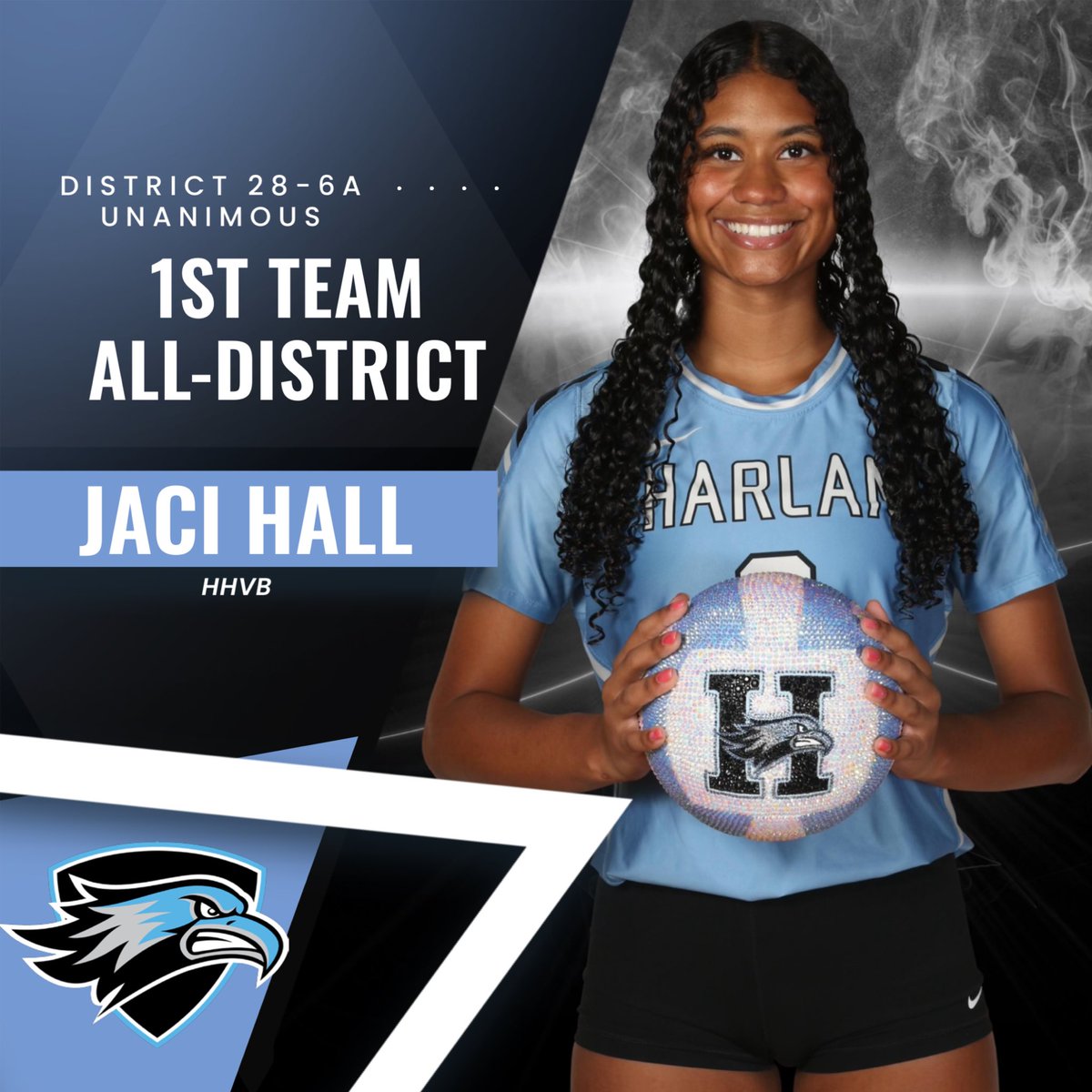 Congrats to our own Jaci Hall on receiving UNANIMOUS 1st Team All-District for District 28-6A! 🏐

#HawkYeah <a href="/NISDHarlan/">Harlan High School</a>