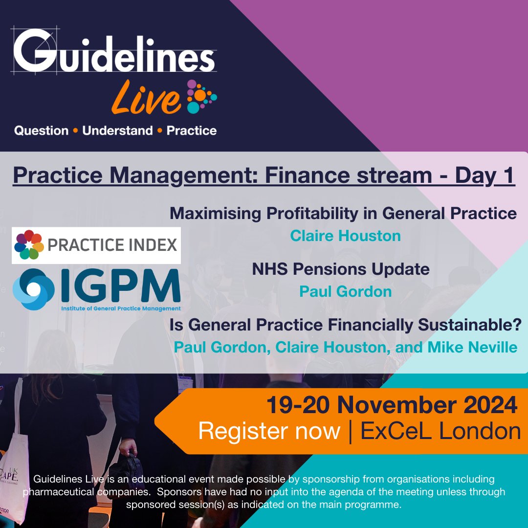 In Auditorium 4, you will find our HR and Finance management streams delivered by <a href="/PracticeIndex/">Practice Index</a> and <a href="/TheIGPM/">The IGPM</a> - Make sure you join us at ExCeL London, Boulevard Entrance N9 for #Guidelines Live 2024