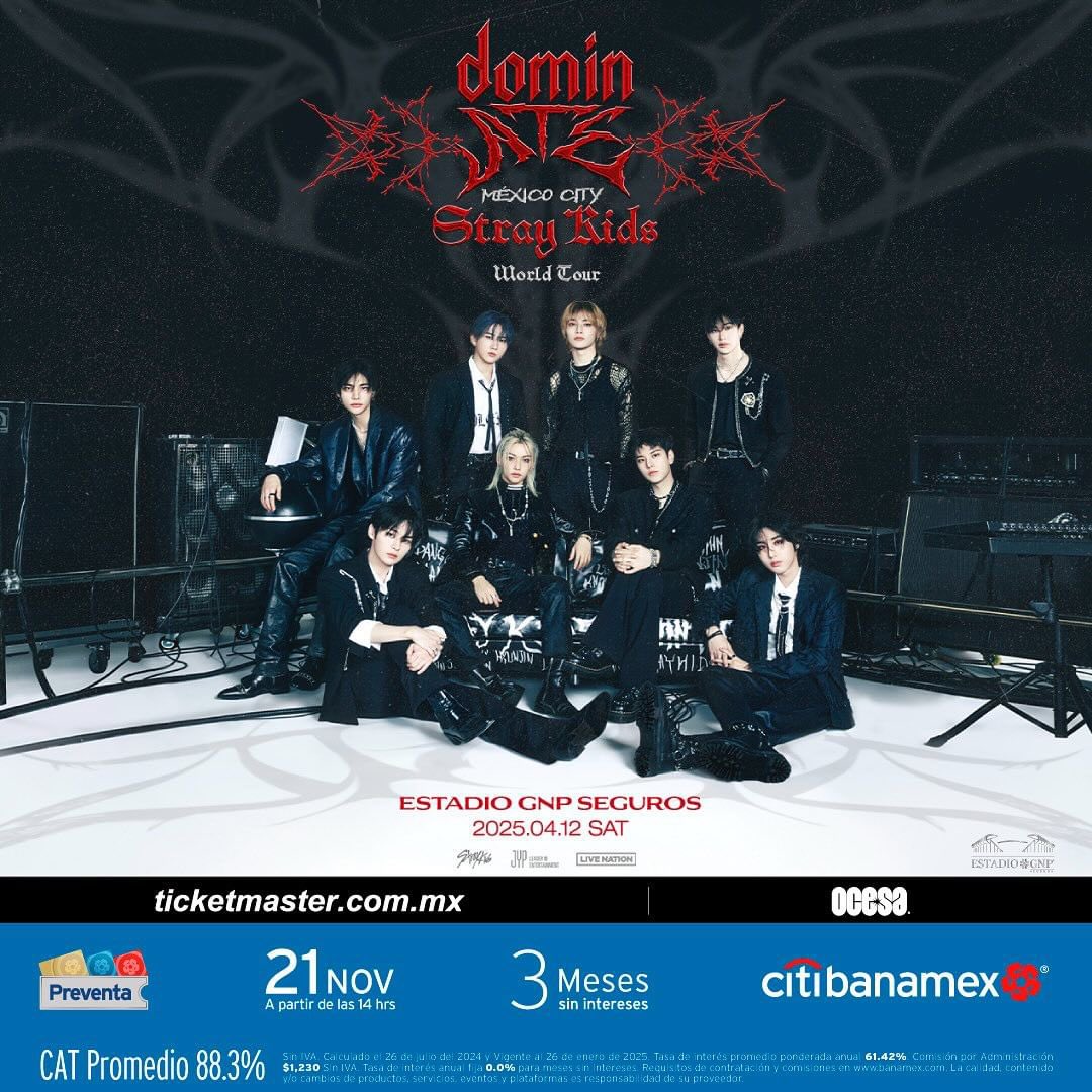 You Make Stray Kids Stay! Ven a vivir el Stray Kids World Tour <dominATE LATIN AMERICA> en Chile, Brasil, Perú y México.