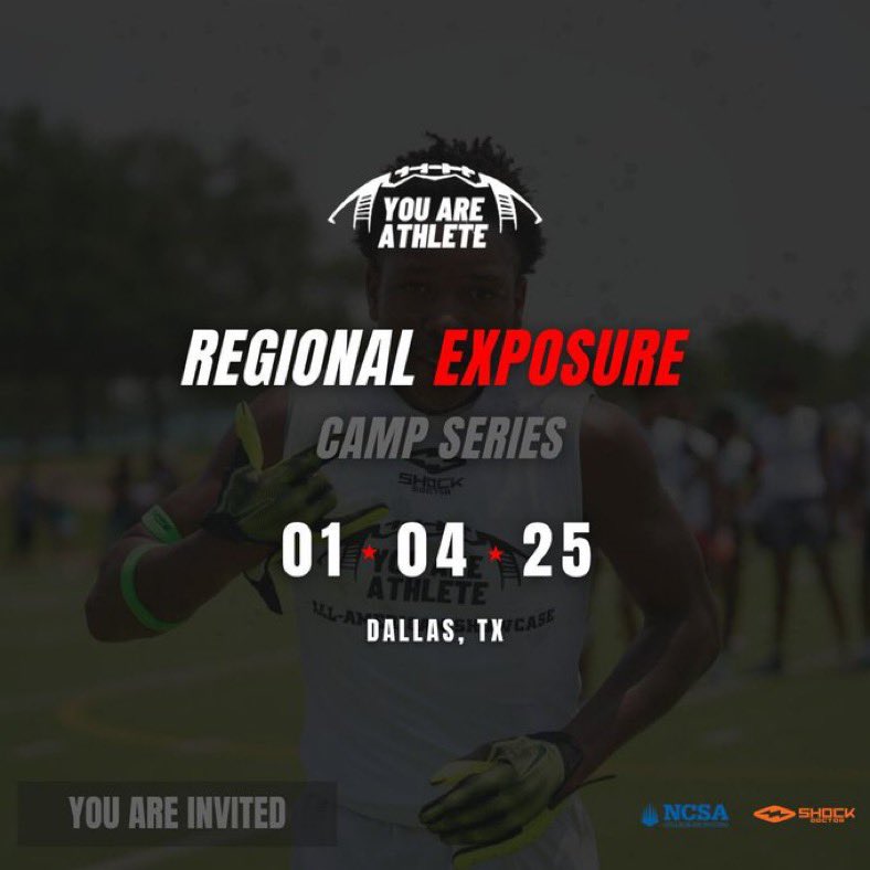 Thank you <a href="/youareathlete/">You Are Athlete</a> and <a href="/ShockDoctor/">Shock Doctor</a> for the camp invite.