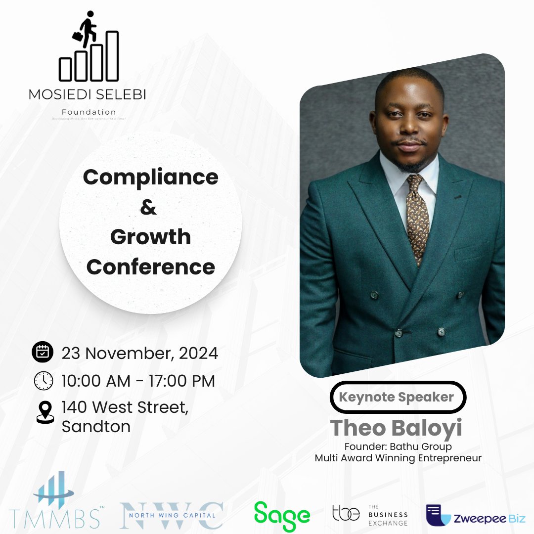 tmme_foundation's tweet photo. Meet our Keynote Speaker for the conference. He is a 5 x entrepreneur of the year and GQ business leader of the year. 

If you haven't RSVP'd, please click on the link below:

https://t.co/tuCkjT7WVy https://t.co/NNP9DIsX9q