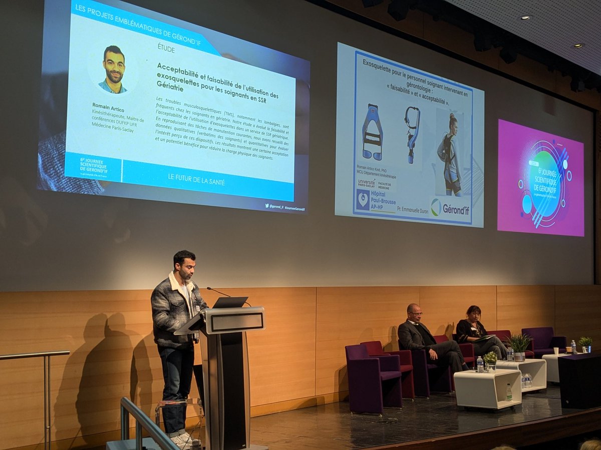 Acceptabilité et faisabilité de l'utilisation des exosquelettes pour les soignants en SSR gériatrie par Romain Artico pour finir en beauté cette 6e #JournéeScientifique