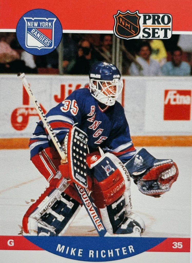 NHLHockeyCards's tweet image. Mike Richter New York Rangers Pro Set Card @NYRangers #NYR #NHL