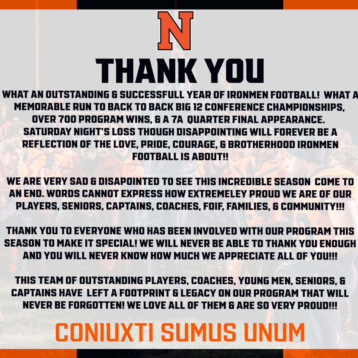 NCHS Ironmen Football tweet media