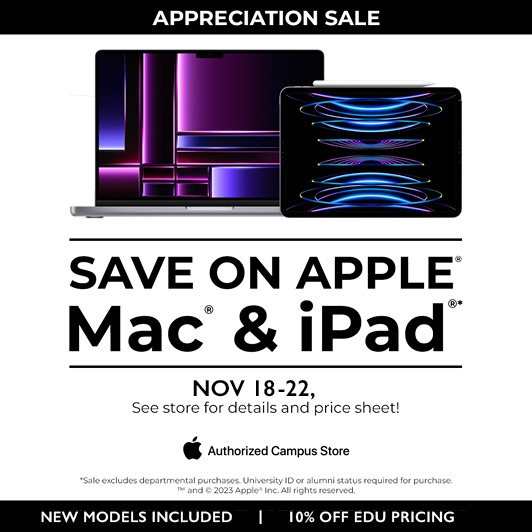 GSUCampusSrvcs's tweet image. Don&apos;t miss this week&apos;s Apple sale at the GSU Bookstore! 
bkstr.com/georgiastatest…