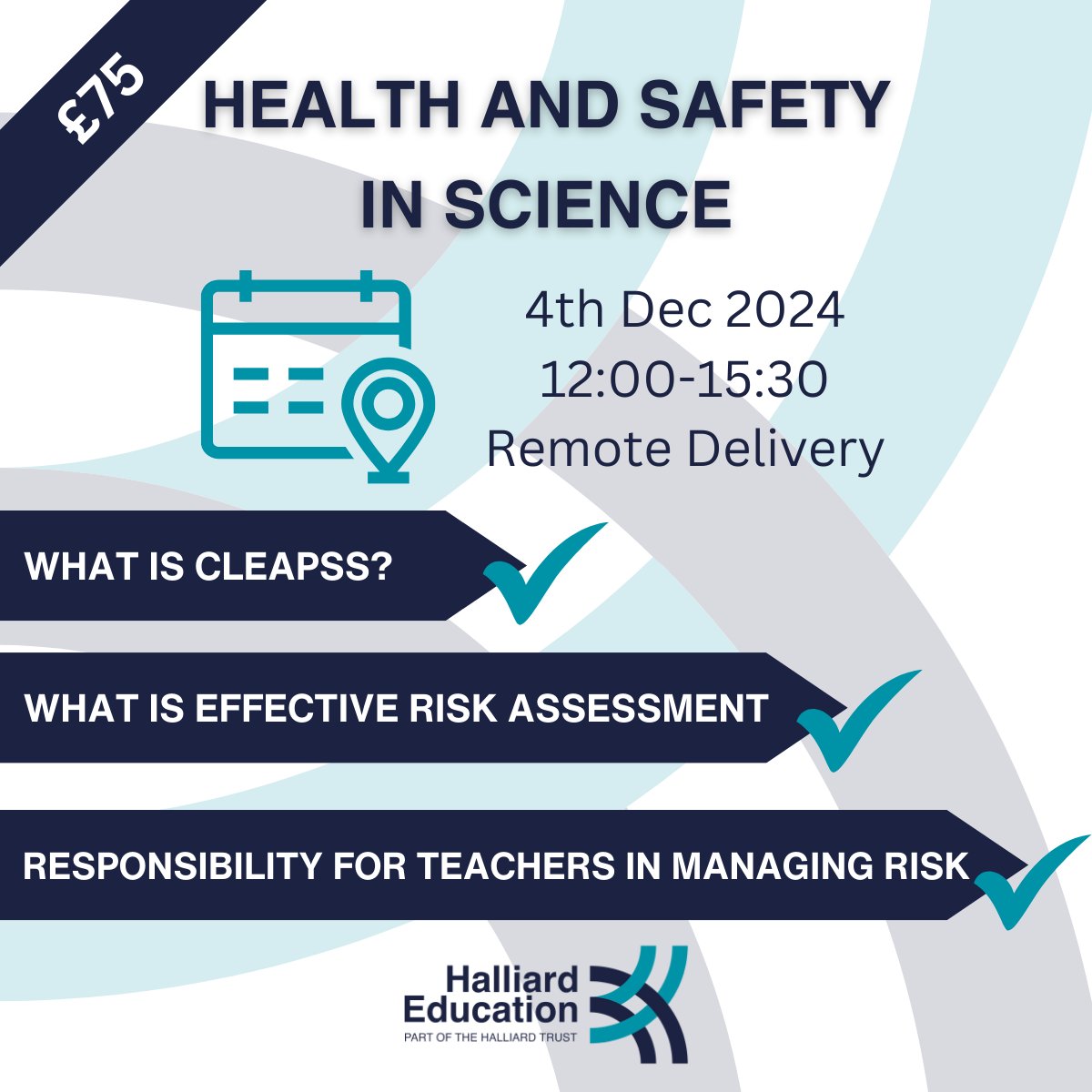 Join us for this Health and Safety in Science CPD  designed to support teachers in making the best choices for safety in the science classroom.

🎟 Book here: eventbrite.co.uk/e/health-and-s…

#Science #Cheshire #Wirral #RemoteCPD #ScienceLeader #HealthandSafety #SecondaryScience