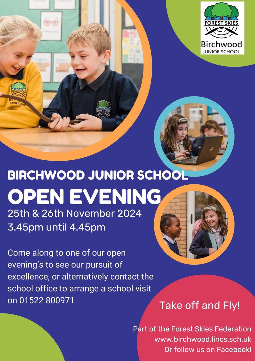 We have got two open evenings coming up next week where we are opening our doors to any potential new children and parents! 😀