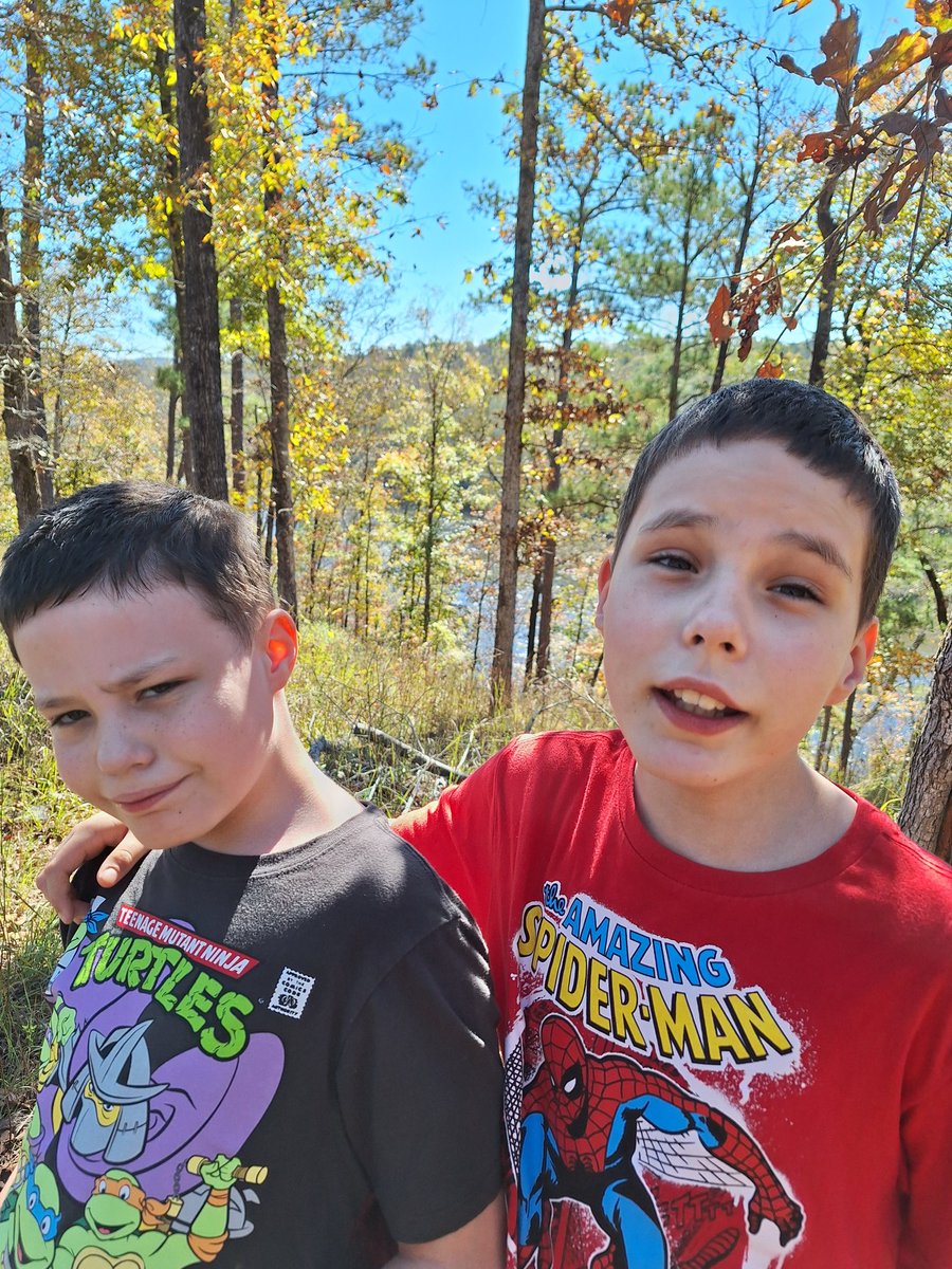 HunterbHayward's tweet photo. My sons on a hike by the Flint river https://t.co/YwCFhwPbw5