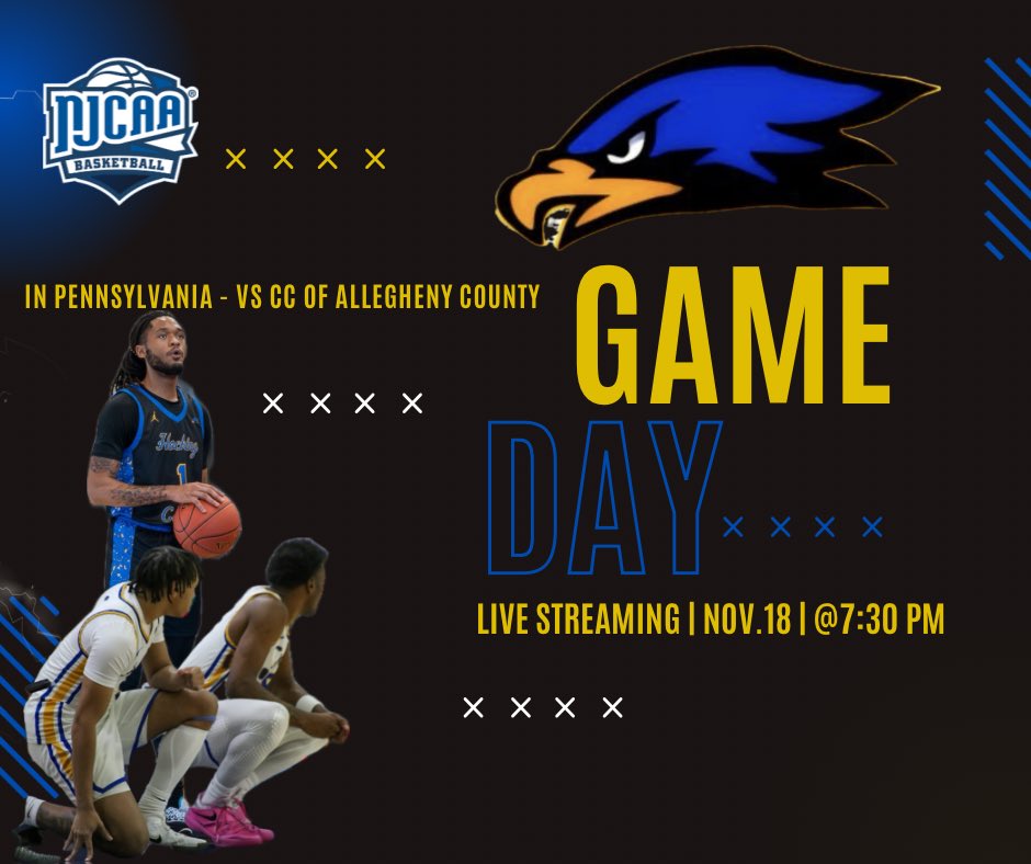 GAMEDAY back on the road, this time in Pennsylvania ‼️

📍 Monroeville, PA 
⏰ 7:30 p.m. ET 
📺 ccacwildcats.com/sports/mbkb/20…
🎟️ bit.ly/4eVZvBqdss

#ProtectTheNest 🦅🔵🟡 #WinColumn