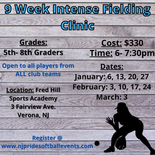 NJ Pride Softball (@njpridegold) on Twitter photo Limited spots remain for the winter clinic starting January. Work your defense ! D-1 player lead instructor. <a href="/FastPitchOnline/">FastPitchOnline 2025</a> Open to any player from any program. Work ! Limited spots remain for the winter clinic starting January. Work your defense ! D-1 player lead instructor. <a href="/FastPitchOnline/">FastPitchOnline 2025</a> Open to any player from any program. Work !